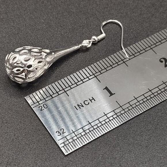 925 Silver Teardrop Earrings Boho Hippie Fashion Vintage Anniversary Birthday
